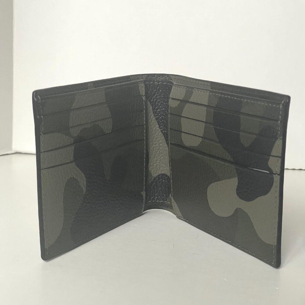 Coach Mens Camo Signature Canvas ID Bifold Wallet 3-in-1 - Picture 8 of 10